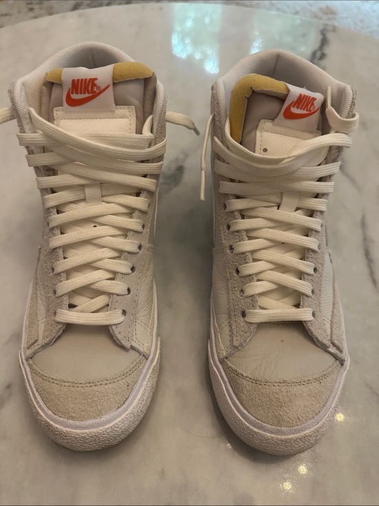 Nike Other - Nike High-Top Sneakers in White w/ Cream Accent